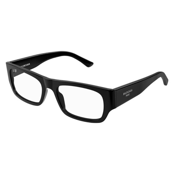 New Authentic  BALENCIAGA Black Square BB0370O 001 Glasses Women - Picture 1 of 4
